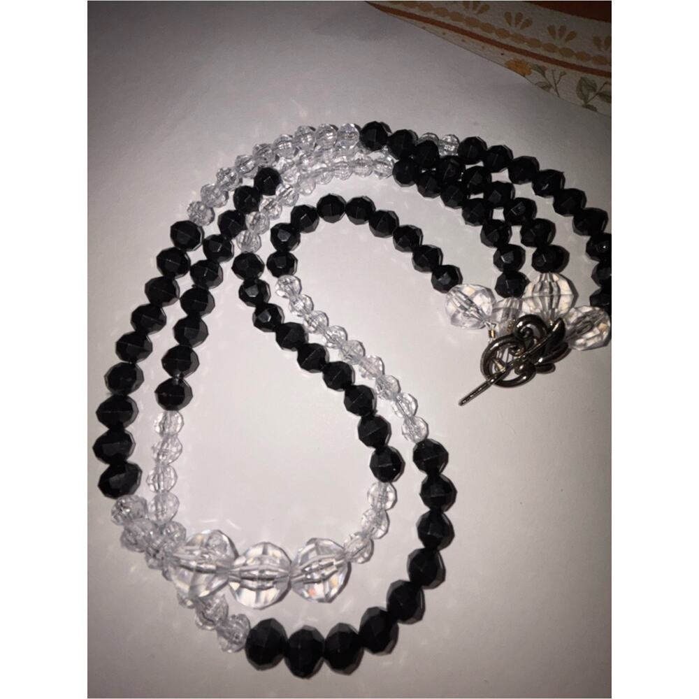 Vintage Black Agate necklace - Picture 6 of 8